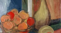 Still Life with Bottle & Persimmon