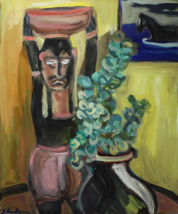 Still Life with Blue Gum and Papuan Figure, 2015